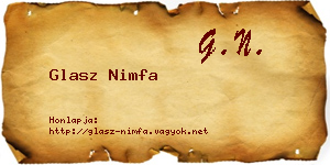 Glasz Nimfa névjegykártya